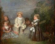 Jean antoine Watteau Happy Age. Golden Age oil on canvas